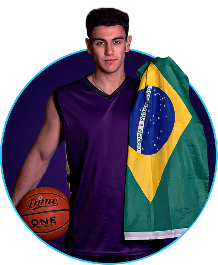 Foto do atleta de basquete Pedro Leme