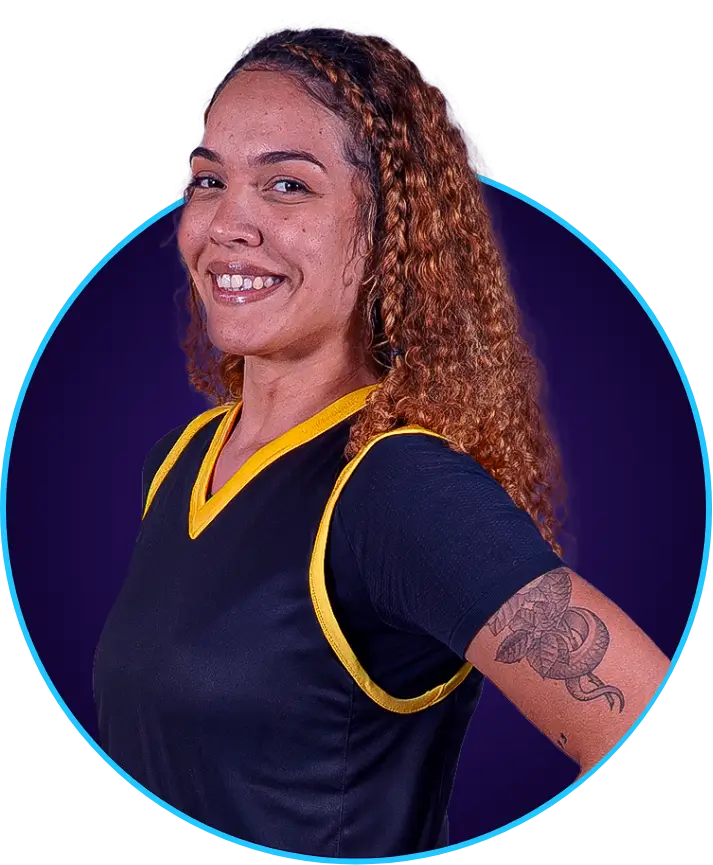 Foto da atleta de basquete Lua Nascimento