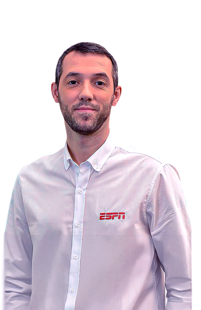 Foto do Gustavo Hofman apresentador, narrador da ESPN e influencer agenciado pela Midia Hype