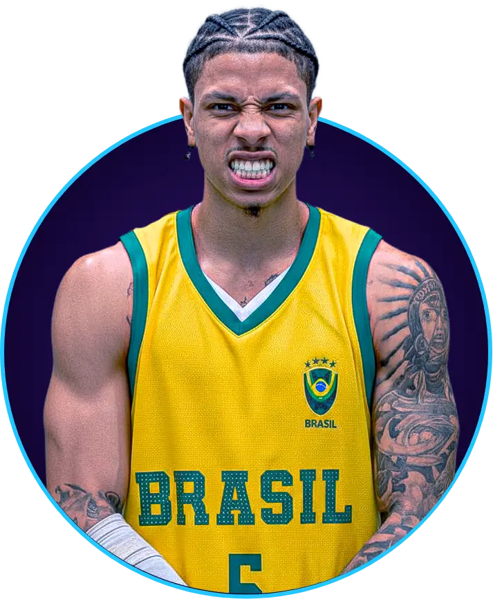 Foto do atleta de basquete Gabi Campos