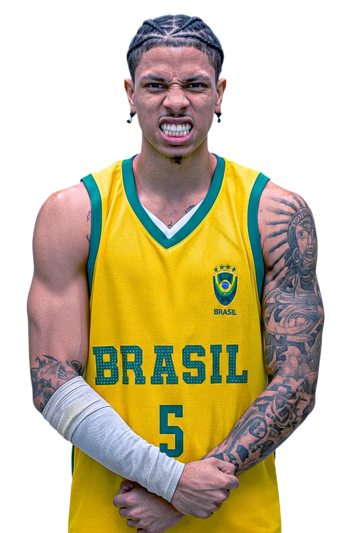 Foto do atleta de basquete Gabi Campos
